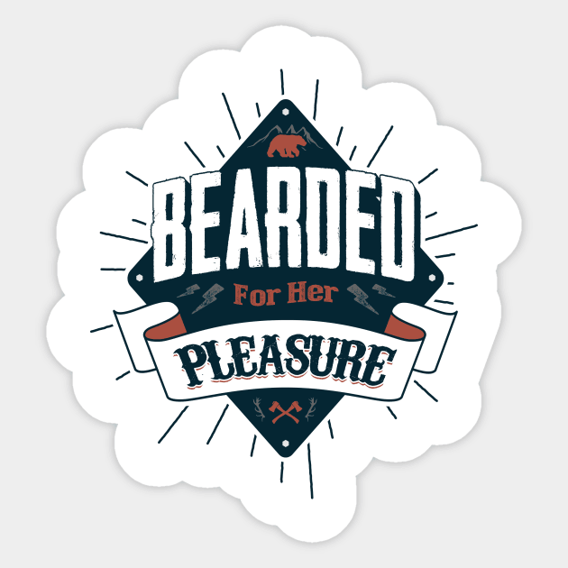 BEARDED FOR HER PLEASURE Sticker by snevi